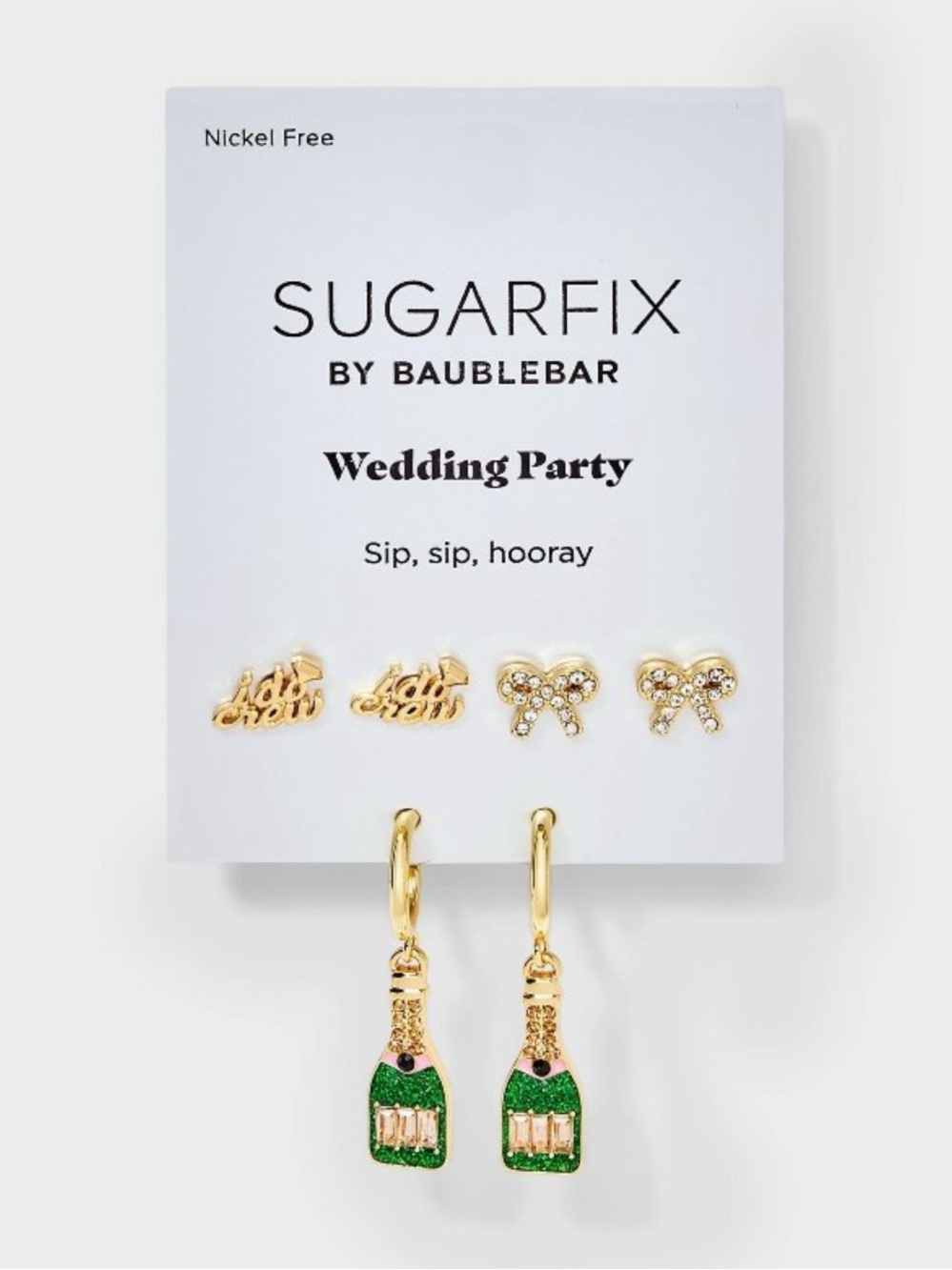 SUGARFIX by BaubleBar Wedding Party Stud Earrings - Gold: Statement Zinc Earring